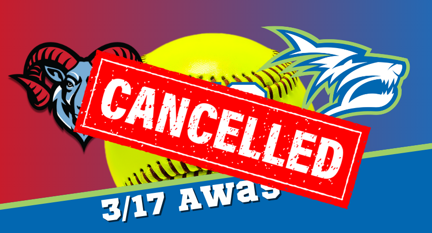 The softball game today against Rolesville has been cancelled. The team will still have practice after school.