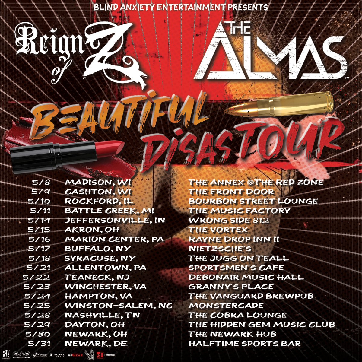 AlmasTheBand's tweet photo. **ANOTHER** TOUR ANNOUNCEMENT!
We just kicked off the Social Divide Tour but so many of you have asked for MORE DATES! Come see us when we hit the road with our fam in Reign of Z on the Beautiful DisasTour!
#TourAnnouncement #TheAlmas #BeautifulDisasTour #ReignOfZ #livemusic https://t.co/slBdtnEYj5