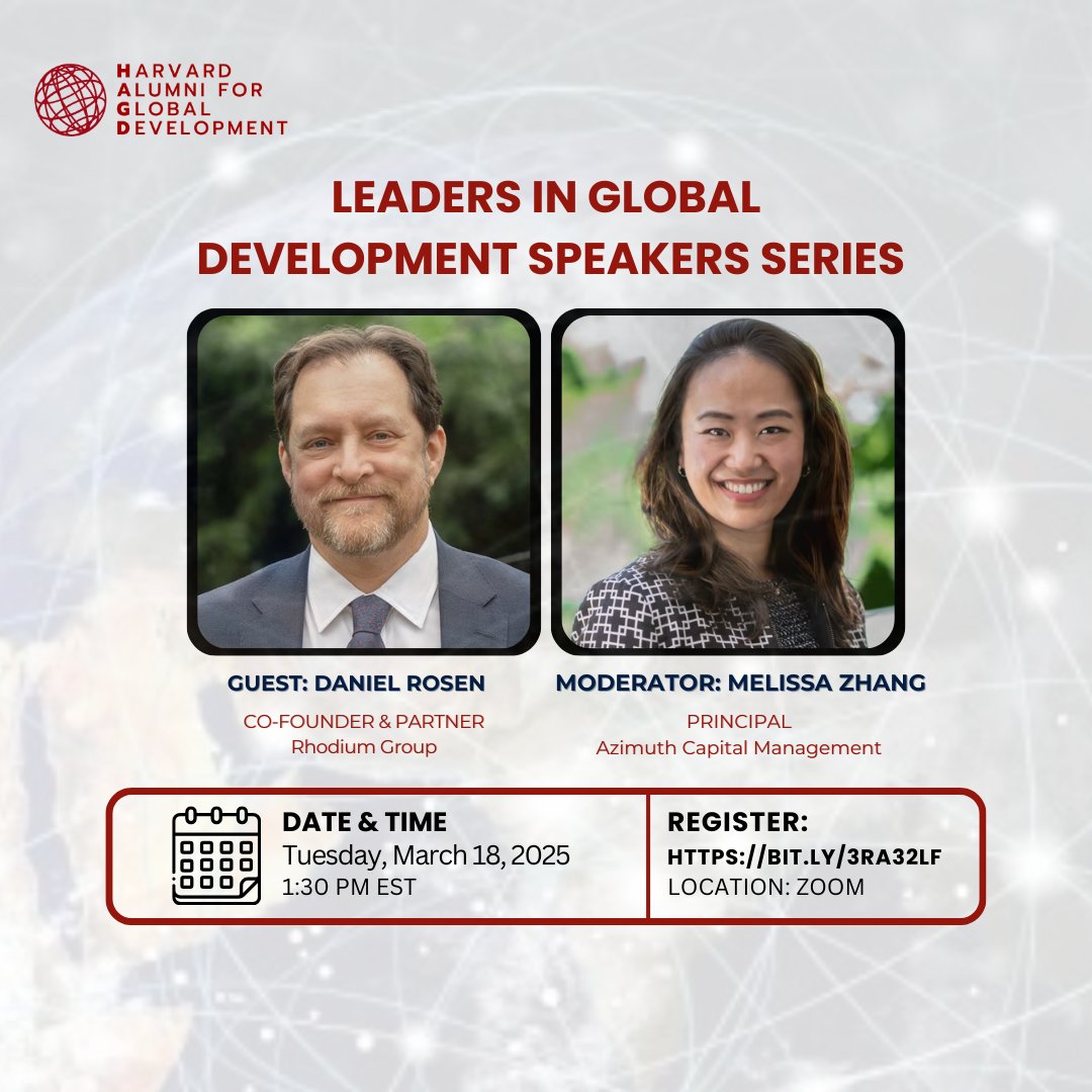 You don’t want to miss our next Speakers Series featuring Daniel Rosen, co-founder and partner of Rhodium Group and one of the world’s leading experts in U.S.-China relations. Register to join the discussion here: bit.ly/3Ra32lf