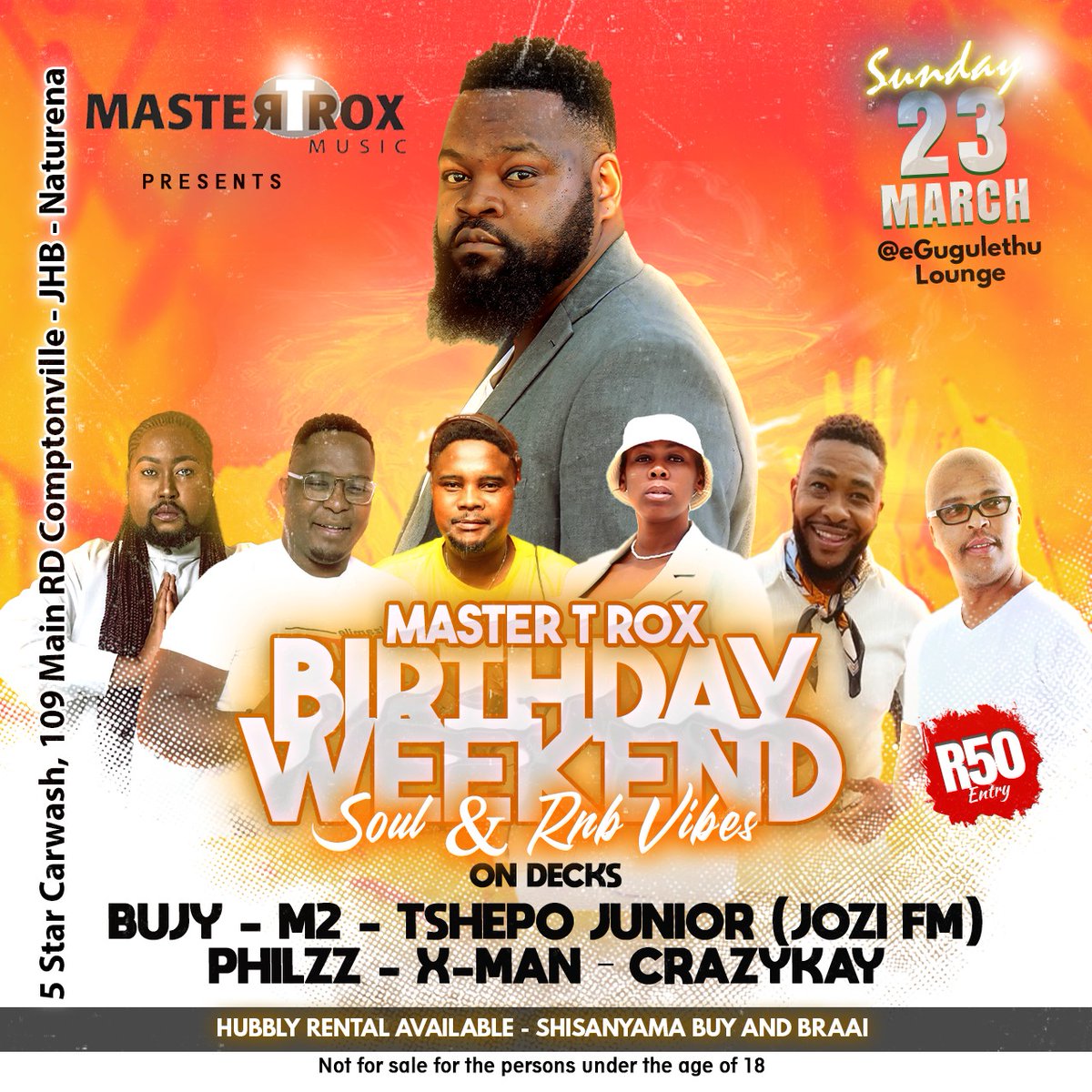 MasterT_rox's tweet photo. My Long Weekend. Your Long Weekend.

Let's gather here @egugulethuloung this weekend. 

Let's r🔥x

#humanrightsday
#Trending
#foryourpage
#dryday https://t.co/xUk8d49dv4