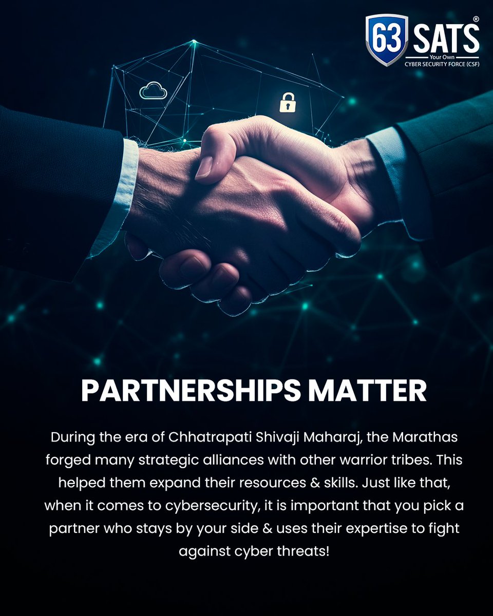 On his 395th birth anniversary, we honor Chhatrapati Shivaji Maharaj’s strategies of adaptability &amp; intelligence-led defense.

63SATS’ TiM&amp;RC empowers CISOs with proactive resilience. The battlefield may change, but smart defense remains key!
