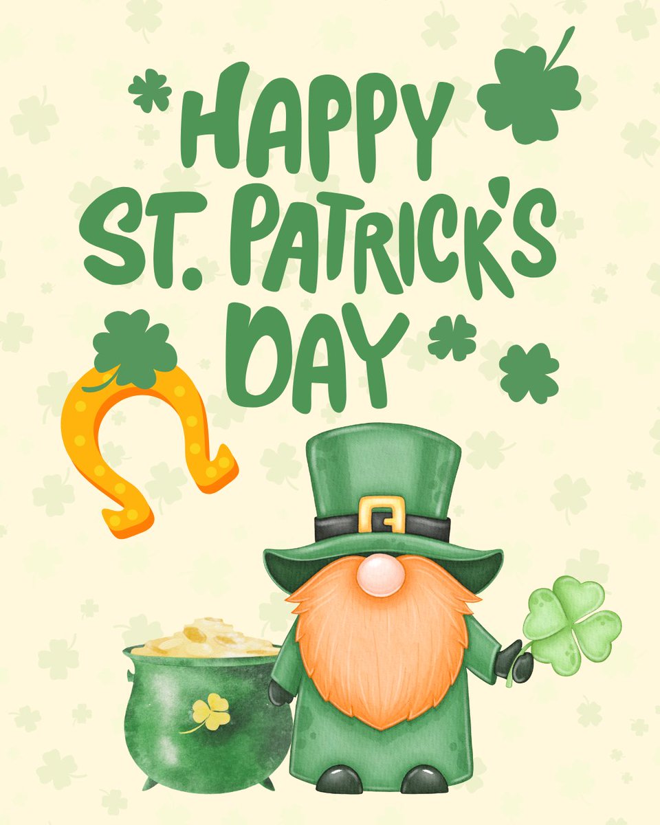 Happy St. Patrick’s Day! 🍀🌈May your day be filled with luck, laughter, and a little bit of Irish magic! Whether you're rocking green or hunting for four-leaf clovers, here’s to celebrating the day with joy and good cheer! 🍀💚