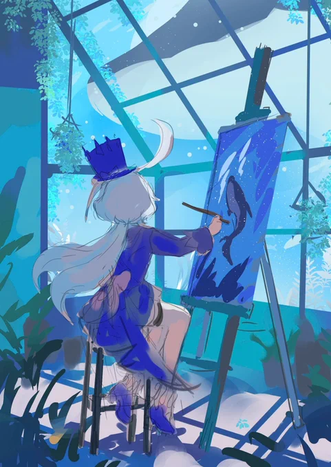 Human Artist, lets QRT with your works!Before                           After 