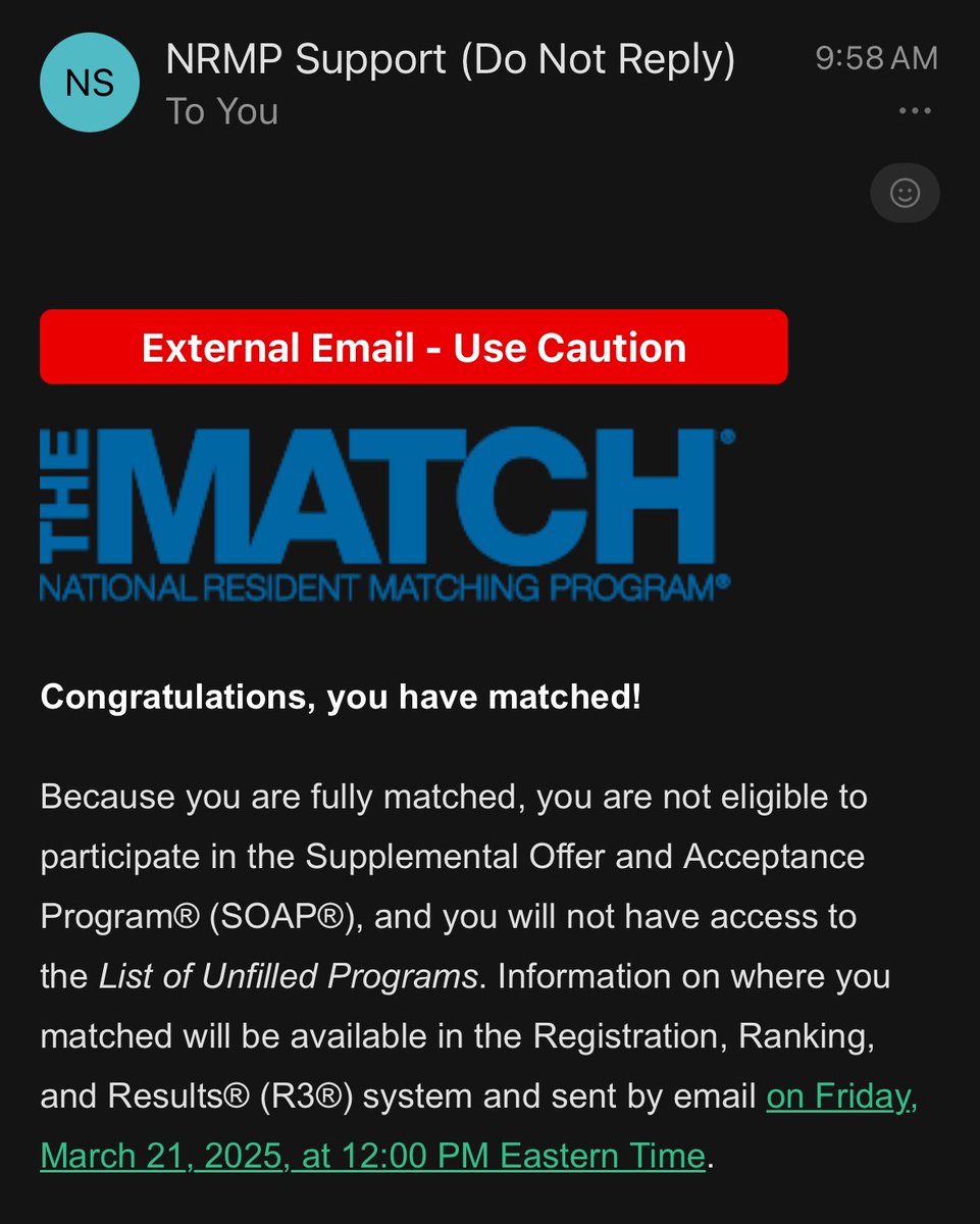 Look mom, I can fly!  #Match2025 #NRMP