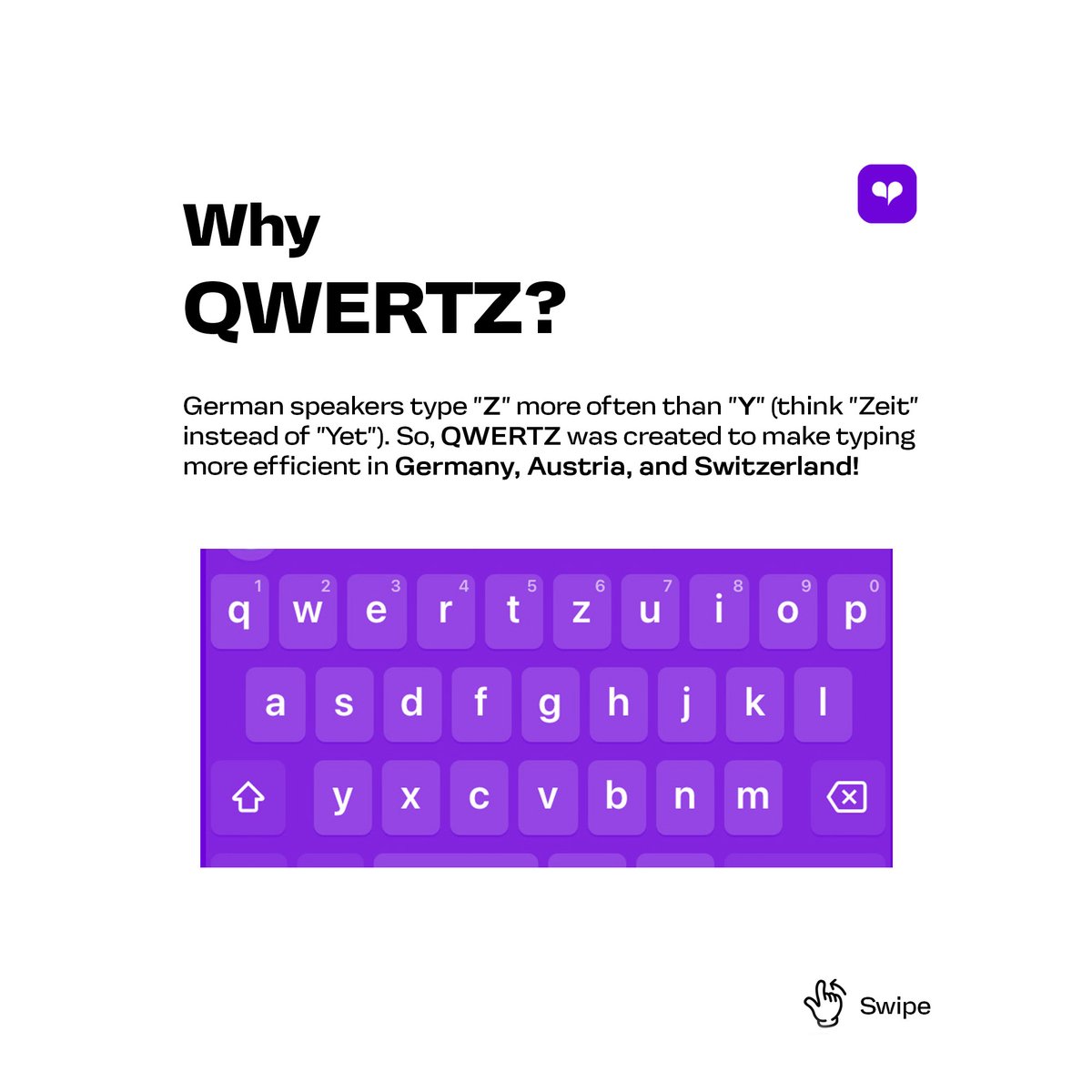 aidapay's tweet image. QWERTY vs. QWERTZ: The Difference Explained! QWERTY, designed in 1873, became the global standard, while QWERTZ was adapted for German-speaking countries to optimize typing.😀😀 Which one do you use? #aidapaysme #aidapaytrivia #informative #NYSC #fyp #viral