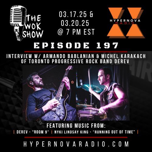 🎸 Catch the incredible <a href="/derevmusic/">Derev</a> duo Armando Bablanian &amp; Michel Karakach on <a href="/thewokshow/">Derek Prince-Cox</a>, plus featured music from Derev and @nyki_lindsay_king ! Tune in tonight &amp; Thursday at 7PM EST. 🎧

↘️TUNE IN HERE OR ON THE @live365official APP↙️
🌐: hypernovaradio.com
.
#rockradio