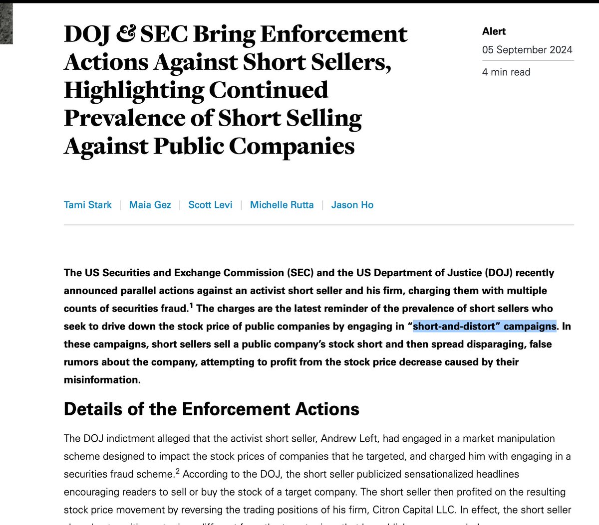 DancingBlue_Sky's tweet image. Anyone who buys into &quot;bad news&quot; from a known #ShortAndDistort firm, is a fool.

whitecase.com/insight-alert/…