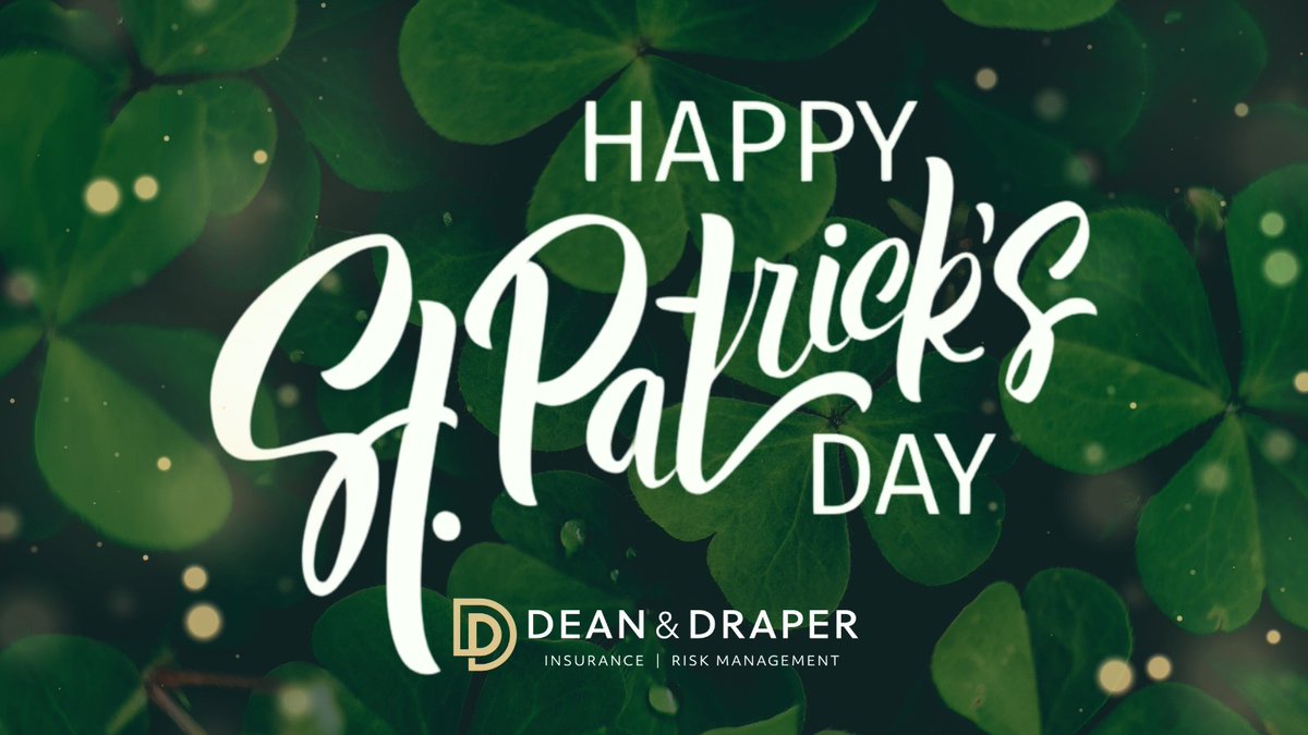 deananddraper's tweet image. Wishing you luck on this St. Patrick’s Day! May your day be filled with good fortune and even better company. 🍀 ✨ #DeanAndDraper #HoustonTexas #Insurance