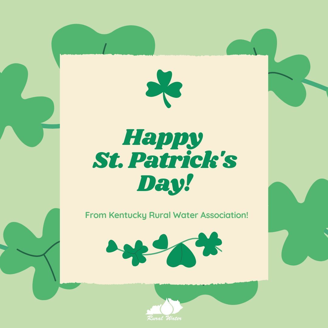 Wishing you a lucky and leak-free St. Patrick's Day from all of us at KRWA!💧🍀 #HappyStPatricksDay