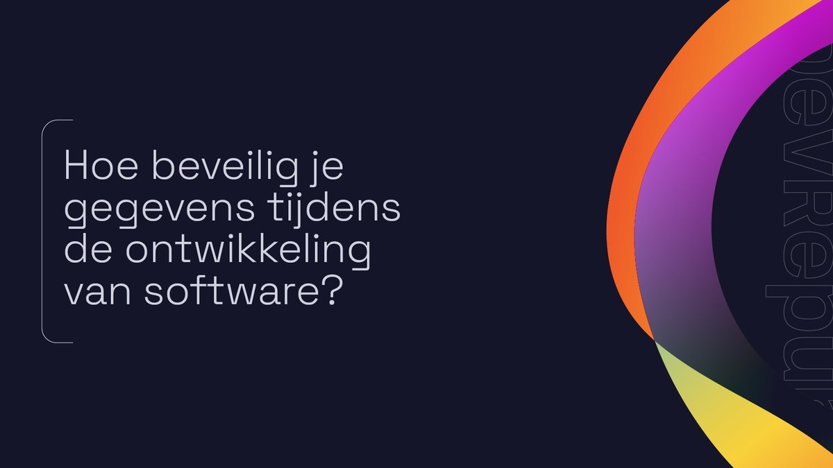devrepublicen's tweet photo. Hoe waarborg je de veiligheid van gegevens tijdens softwareontwikkeling? Bij DevRepublic nemen we strikte maatregelen, zoals impactanalyses en risicobeheer, encryptie van gegevens en security testing. Ontdek onze aanpak 👉https://t.co/kv64pJD4f0
#devrepublic #bridgingexcellence https://t.co/IIl5p1i8m4