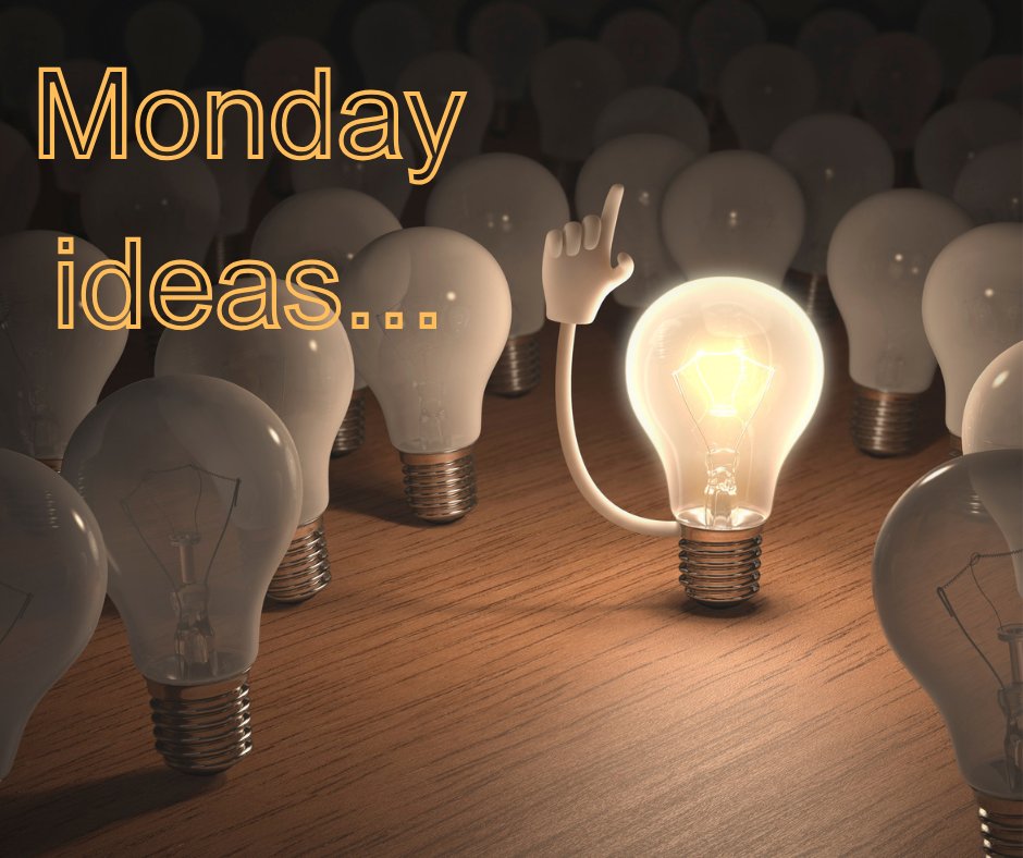 RickCrutcher's tweet image. Monday ideas, let's hear 'em! #HappyMonday #StartYourWeek #Monday #IdeasMakeTheWorldGoRound