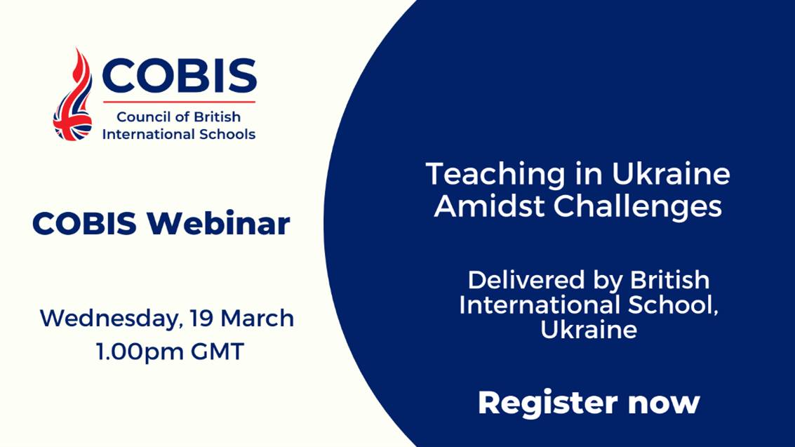 What does it take to teach in #Ukraine right now? Join us next week as BISU international teachers share their unique stories and experiences. Learn how we maintain educational continuity despite ongoing challenges. 
ow.ly/mouJ50VeYhB @COBISorg
<a href="/COBIS_CEO/">Colin Bell</a>