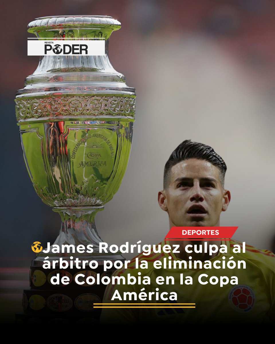 PoderRevis33300's tweet image. La @CopaAmerica 2024 dejó mucho de qué hablar tras la victoria de @Argentina  1-0 sobre @FCFSeleccionCol  en la última fecha. @jamesdrodriguez  retomó la polémica, señalando que la selección colombiana perdió por la influencia del arbitraje.  #Futbol #RevistaPoder #PoderParaTodos