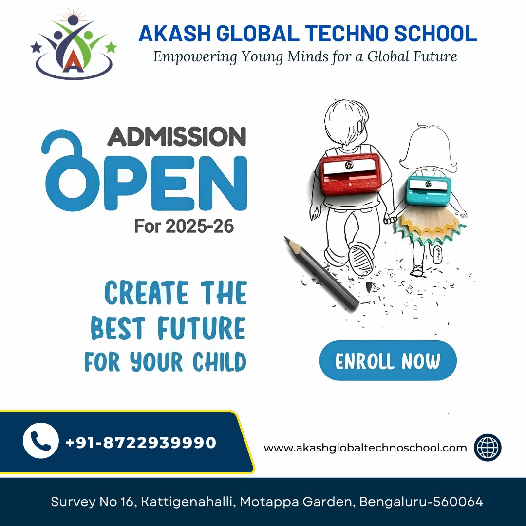 Akash_School_'s tweet photo. Admission Open 2025-26

Akash Global Techno School is now accepting admissions for the 2025-26 academic year! 

📞 Call: +91-8722939990
🌐 Visit: https://t.co/TplhYpqXVq

#AdmissionsOpen #AkashGlobalTechnoSchool #FutureReadyEducation #SmartLearning #STEMEducation #EnrollNow https://t.co/ojUGcE6roo