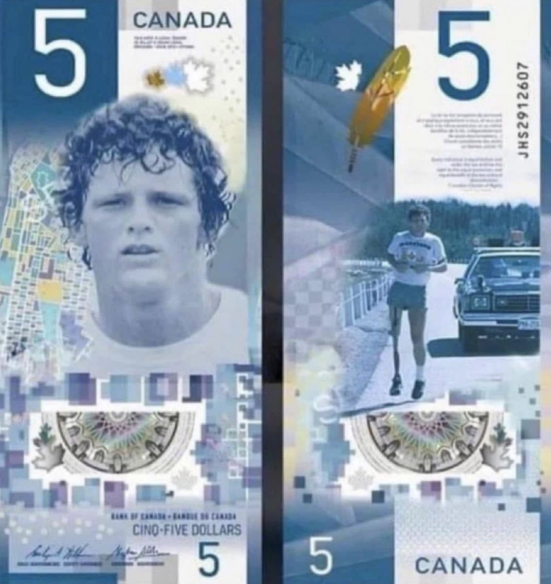Who else is excited to see the new Terry Fox $5 bills coming out?! 🇨🇦