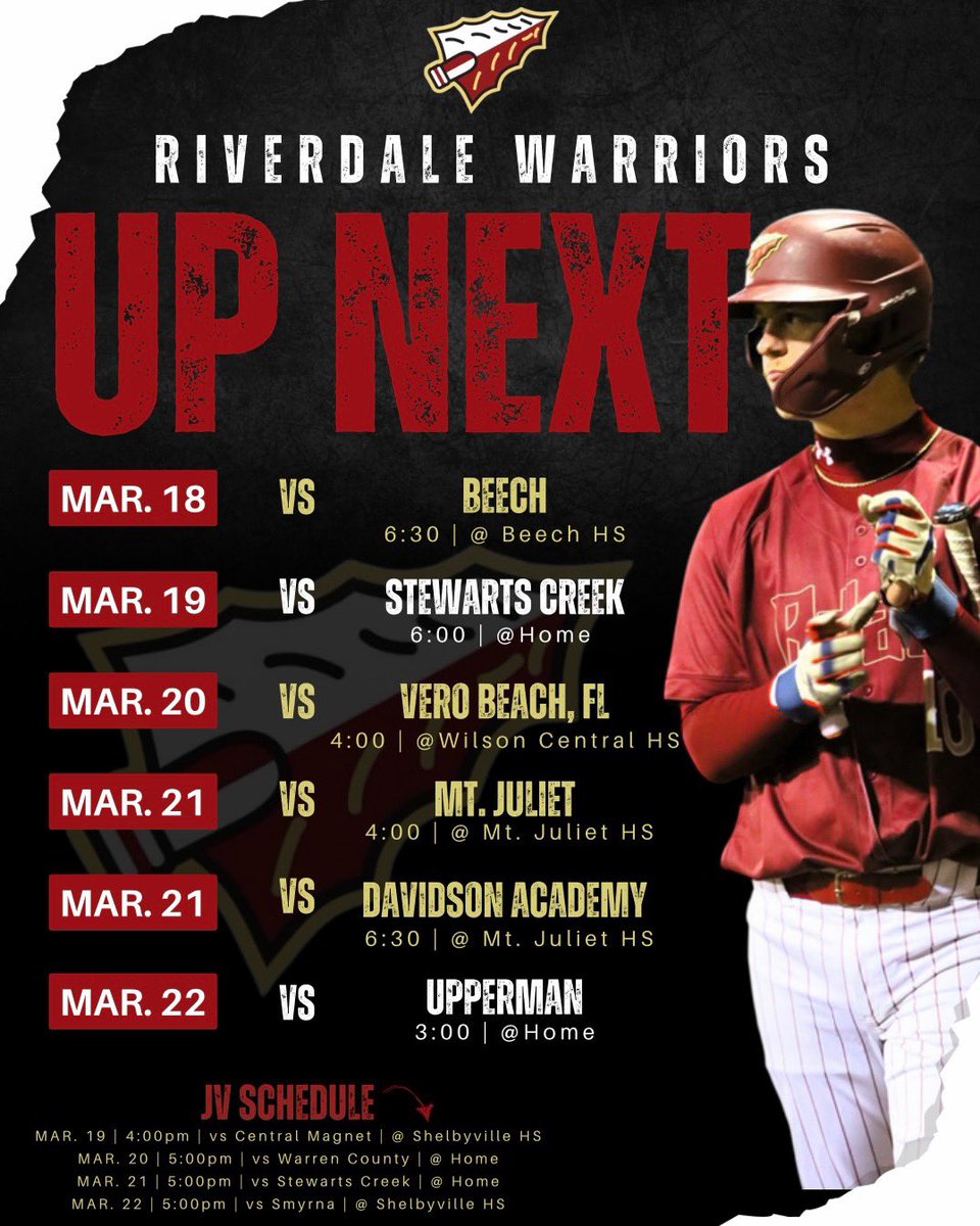 <a href="/RDaleBaseball/">RDaleWarriorBaseball</a> week of 3/17
#ironsharpensiron