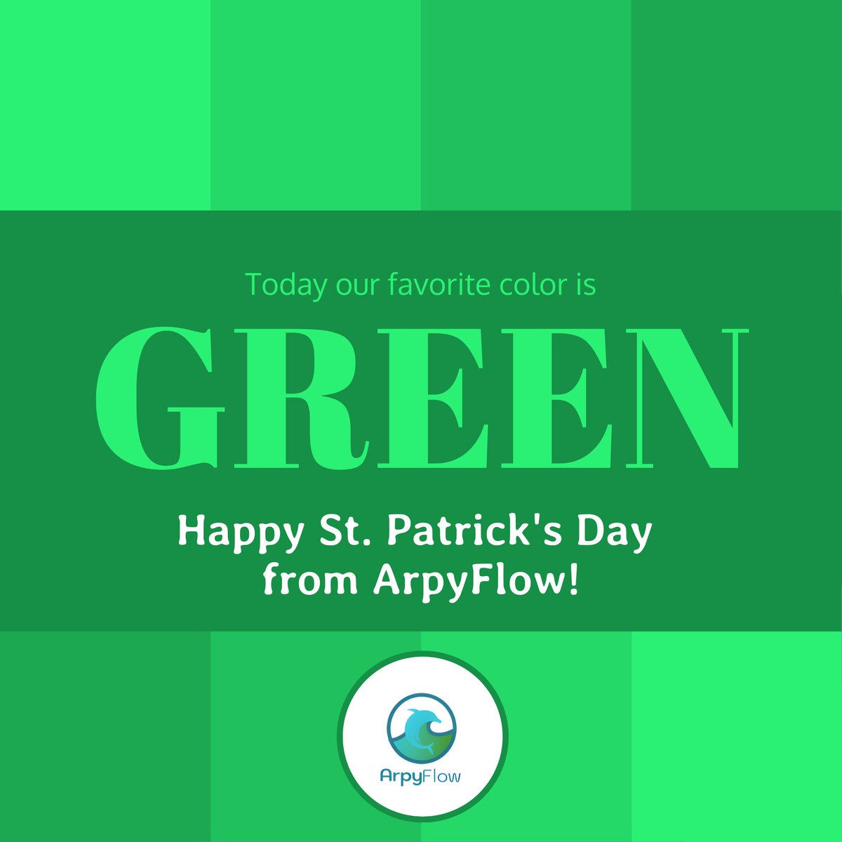 ArpyFlow's tweet photo. Luck, opportunity, and growth—today, it’s all green!

Happy St. Patrick’s Day from all of us at ArpyFlow. Wishing you a day filled with good fortune and great opportunities.

#GetWithTheFlow #saintpatricksday2025 https://t.co/obwd1Kchlf