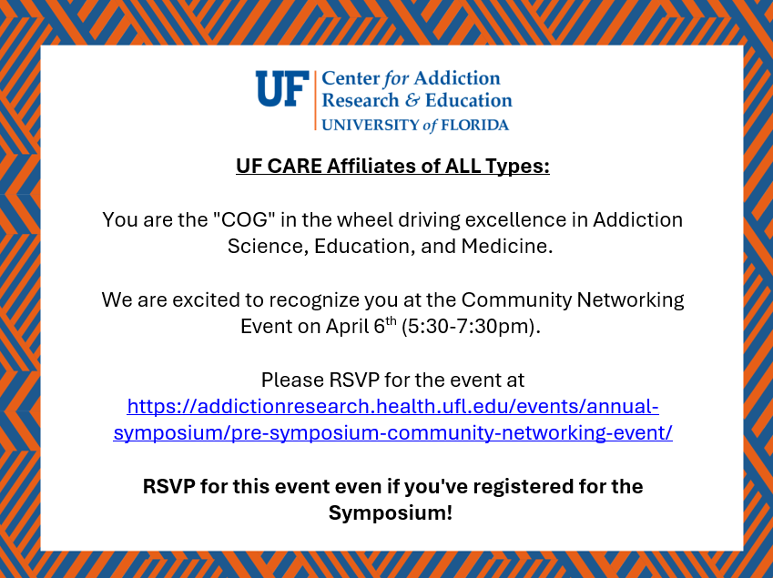 UF Center for Addiction Research & Education tweet media