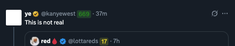 <a href="/kanyewest/">ye</a> your "This is not real" tweet is "real" now for trading. Ticker: $ONE Name: 1 Come claim your 5% creator rewards (launcher receives 10%)!  
news2pump.fun/tokens/CyDWjhd…
<a href="/STACCoverflow/">stacc's futard arc.</a> your token is almost graduated now at 86.7% 👀