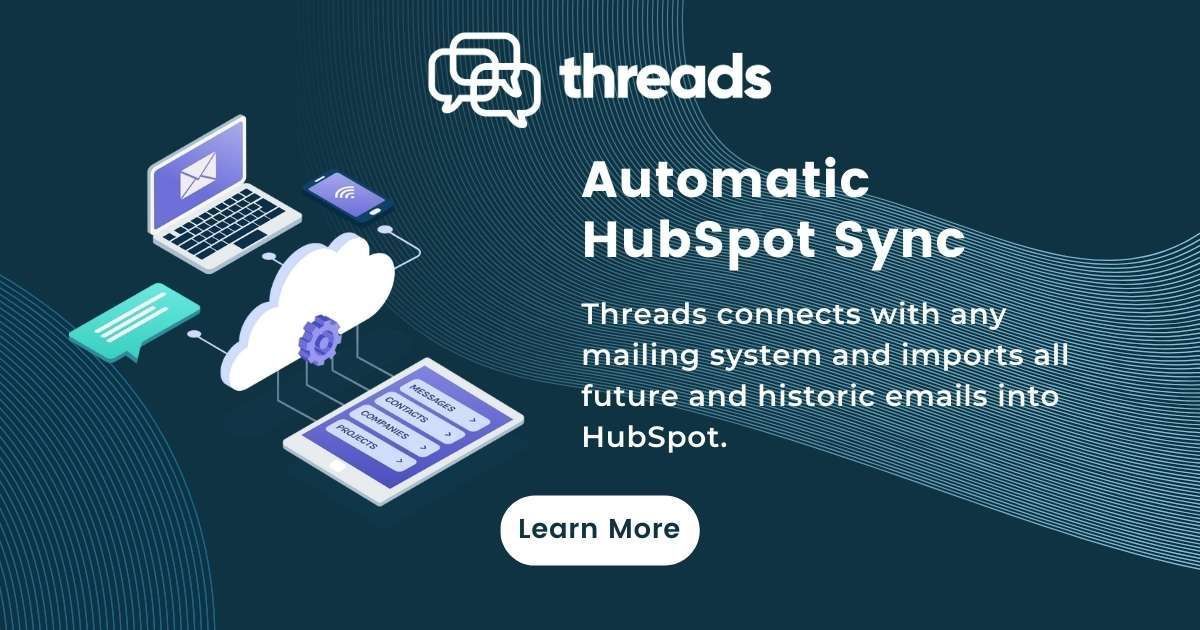 threads_app's tweet image. Let us help you organise any future or past emails. The integration of HubSpot and Threads allows us to aggregate all of your company’s information and make it easier for you and your team.
sales@threads.cloud / buff.ly/3rSqCWF
#communications #integrating #dataentry