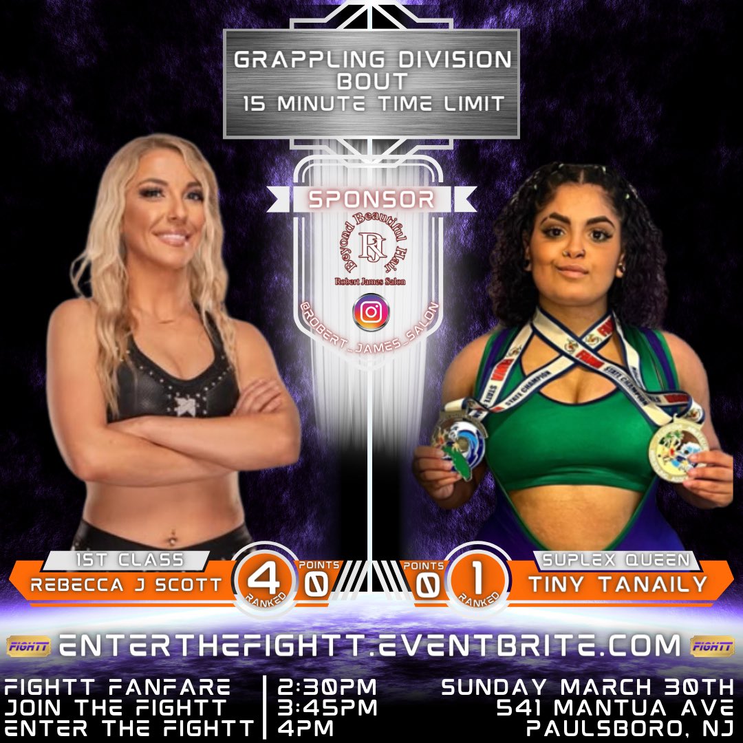 Joining the FIGHTT in our Grappling Division, 2x Sponsor:

Robert James Salon

“Receive the highest quality in color, cut, &amp; creative styling hair services from some of the best in the industry!”

For more checkout their IG instagram.com/robert_james_s…

Book your appointment TODAY!