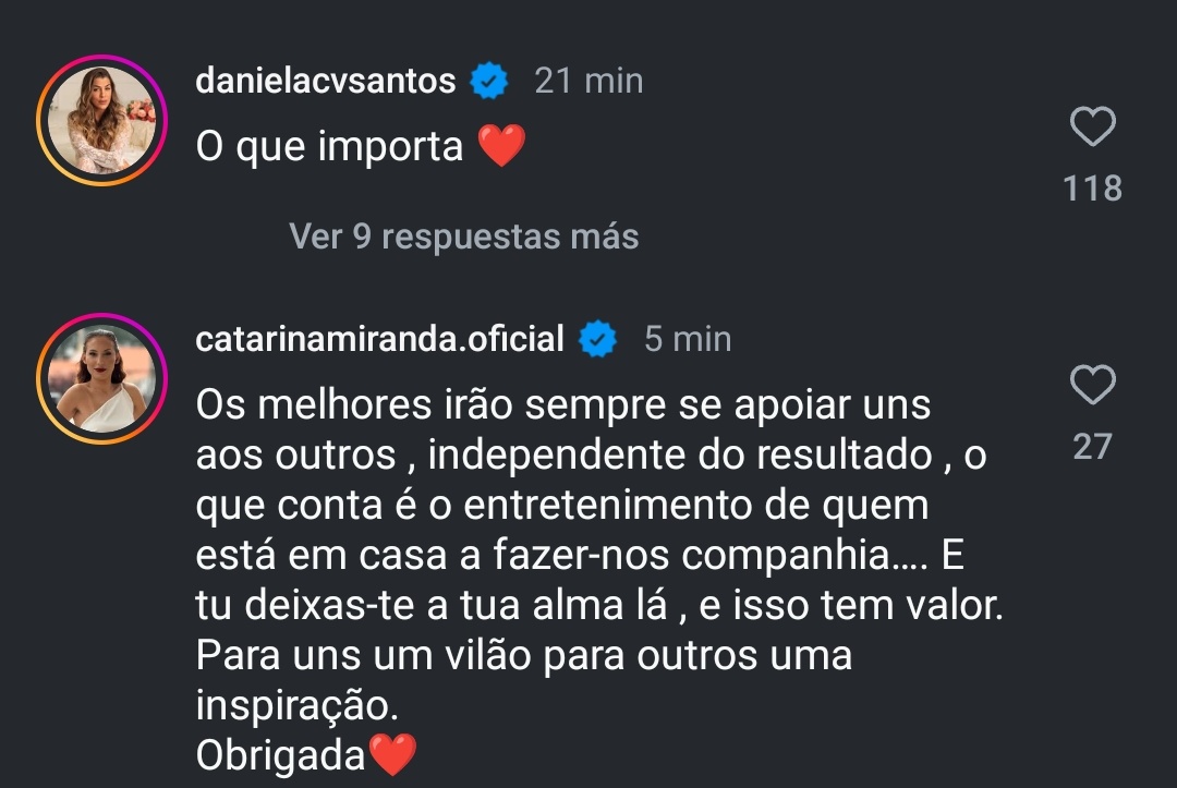 sequementes's tweet photo. Parabéns a Daniela, Catarina Miranda e Tiago Rufino por saberem separar um jogo da vida real.. Já há outros que tanto criticaram o Miguel e fizeram igual ao pior.. a podridão da sociedade.. #sstvi https://t.co/ts56eUbeAP