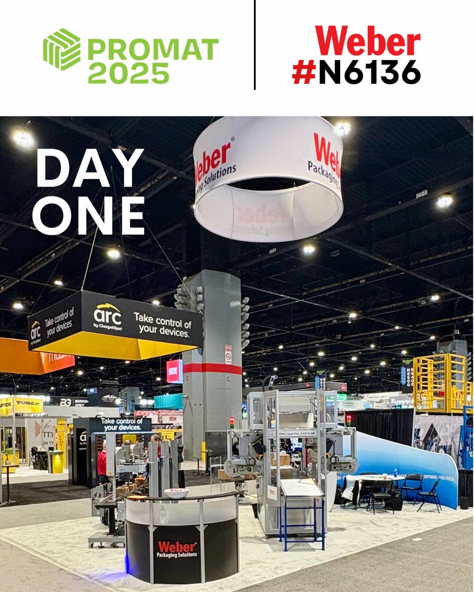 WeberPackaging's tweet image. 👋Hello! Day one is underway at #ProMat2025!
Visit @WeberPackaging (Booth N6136) &amp;amp; discover the latest in #labeling technology!

➡️ hubs.li/Q03c4HCJ0

🌟 Watch &amp;amp; learn how our cutting-edge systems can enhance your labeling operations:
• Legi-Flex 6100
• 4050 B
• LA-6000