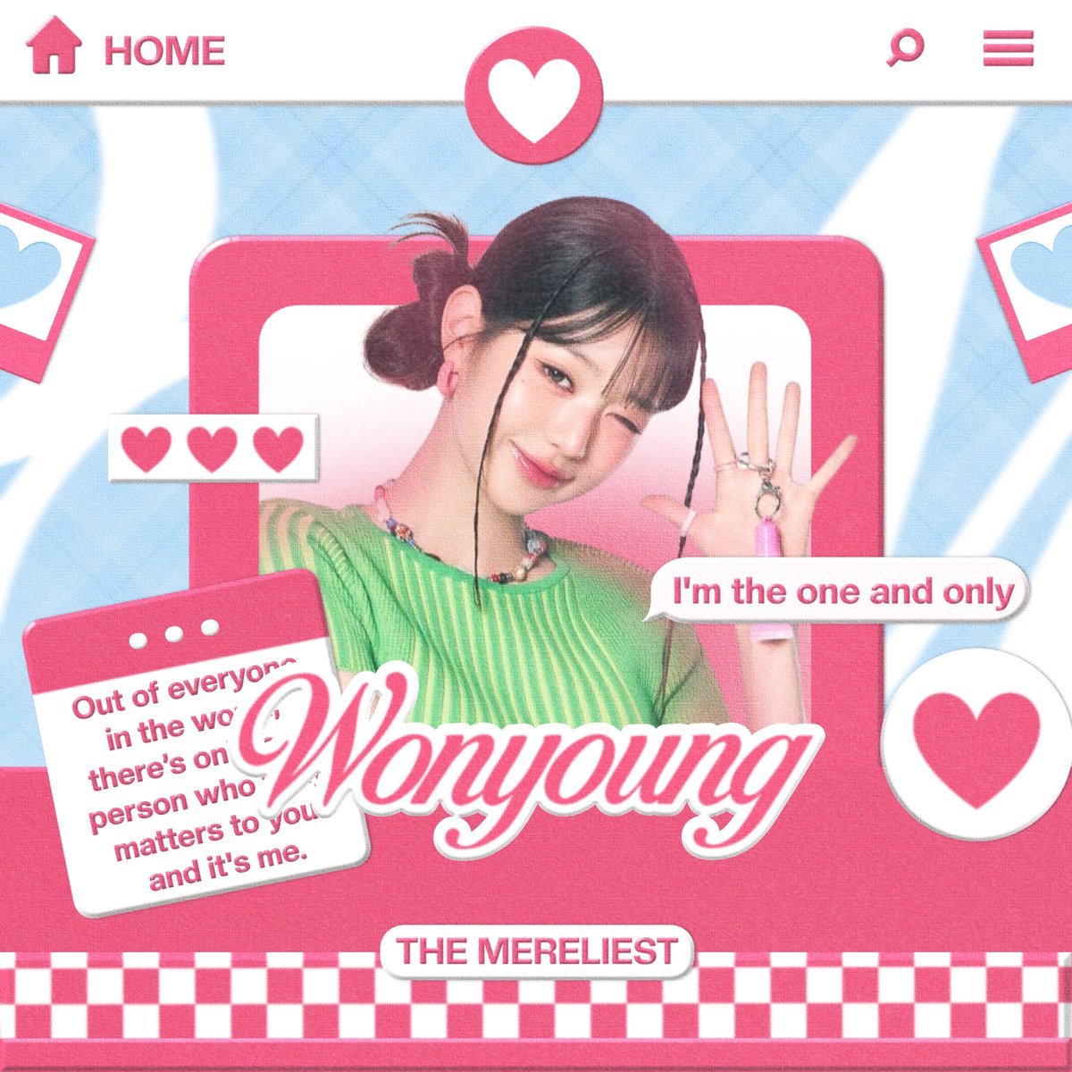 𝖳͟𝗁͟𝖾͟ 𝗐͟𝗈͟𝗋͟𝗅͟𝖽͟ 𝗆͟𝗈͟𝗏͟𝖾͟𝗌͟ 𝖿͟𝖺͟𝗌͟𝗍͟, expectations even faster. But for once, I let the moment be mine. I, Wonyoung, no longer shrink into the background, step forward, head high, knowing that no one else could ever take my place. ꕀ⭑