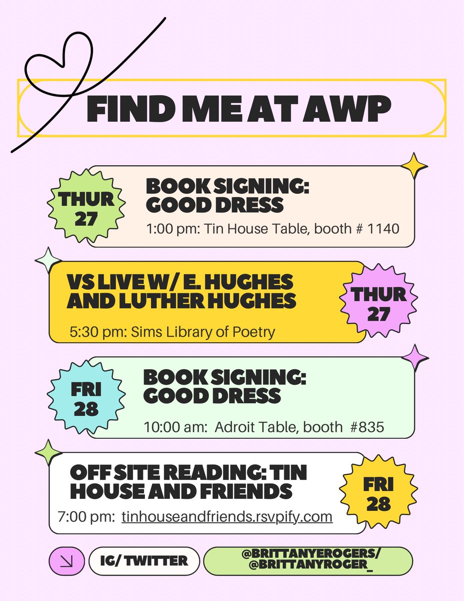 So excited to see folks who I only get to hug once a year next week! If your looking for me, I’ll be here: