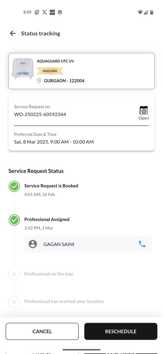 paritosh_modi's tweet photo. @EurekaForbes what's the SLA on service requests? Why is your service so pathetic? Pls hire equally enthusiastic people in service team, as you have in sales team! Gurgaon Sector 84, seems your service provider Gagan is the CEO of your business here! https://t.co/kW98bSAi0z