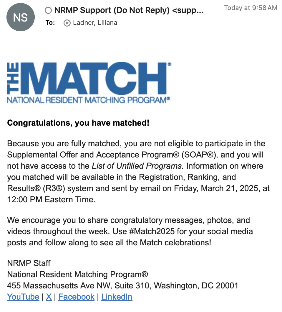 LadnerLili's tweet image. Someone tell that 5-year-old stuffed animal vet she's getting a promotion... Neurosurgery, here I come!!🧠
Humbled to join this incredible field and deeply appreciative of the many mentors and patients I have met along the way.
#Match2025 @WomenInNSGY @TheNRMP