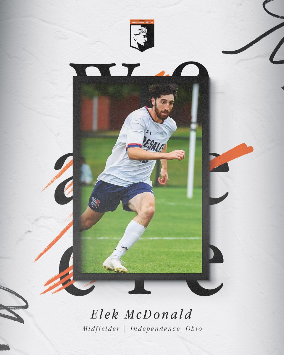 We’re pumped to announce the signing of Elek McDonald, a skilled midfielder from Independence for the 2025 season!

Elek excelled at DeSales University, starting nearly every game across four seasons (2021-2024), amassing 11 goals and 12 assists. Highlights include All-MAC