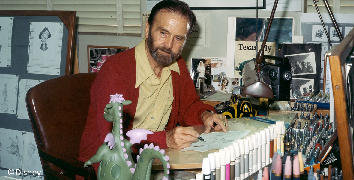 DisneyHistory's tweet photo. Happy Birthday Ken Anderson! #disneyhistory #animation #imagineer #petesdragon #jackofalltrades https://t.co/DA1FbXYM3x
