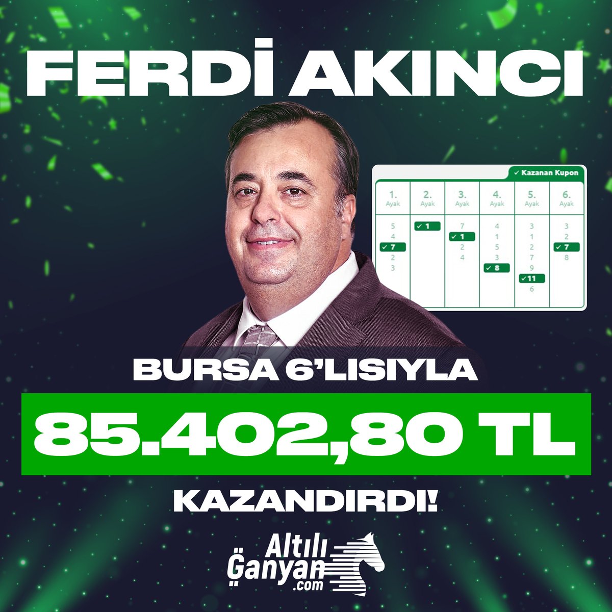 altiliganyancom's tweet photo. 🫰 BURADA OLAN KAZANIR! 🥳

💥 @AkinciFerdi, Bursa'da maden buldu! 👏

💰 85.402,80

🎶 Kazancın sesi: AL-TI-LI

🔗 https://t.co/osWJ0ms4jA