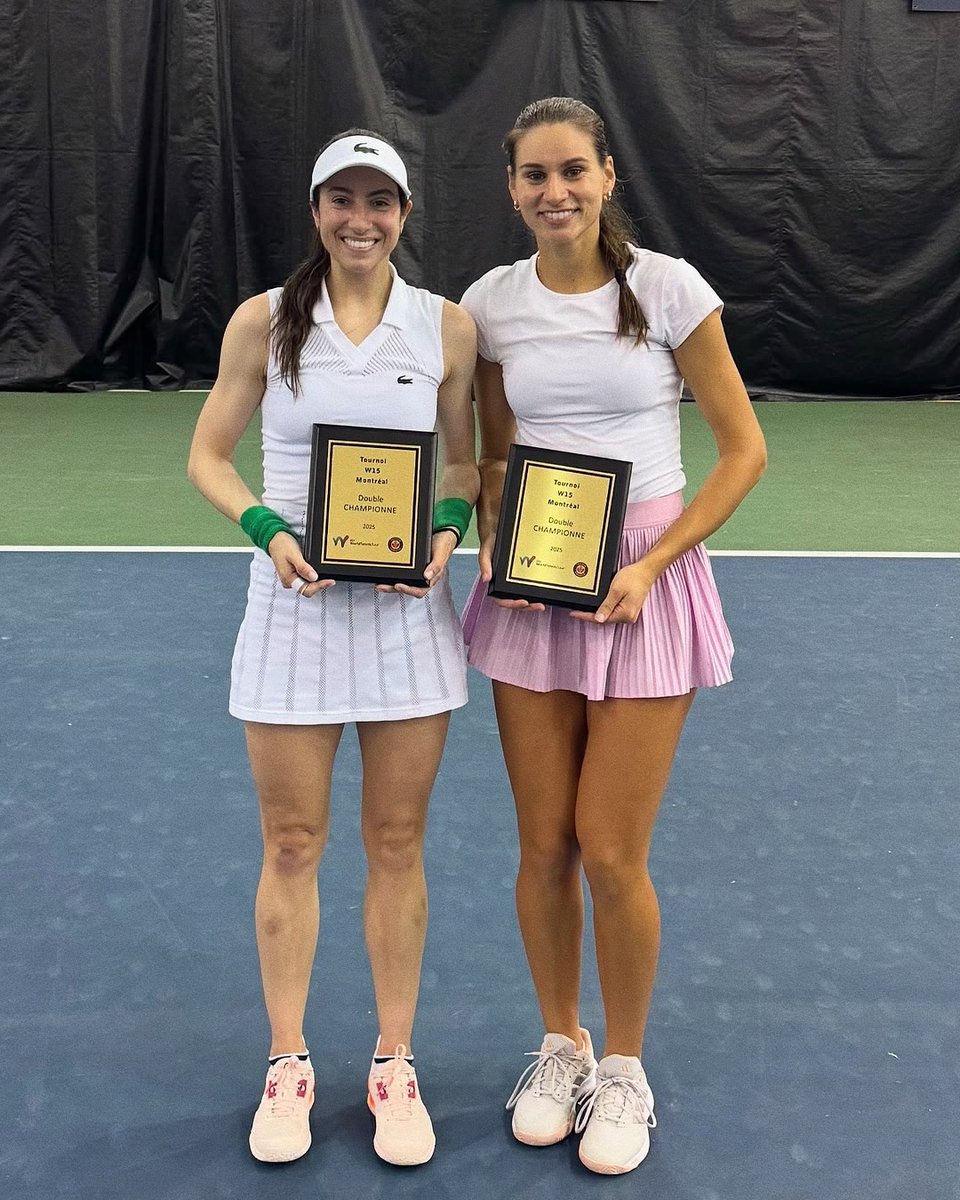 Raphaëlle Lacasse 🇨🇦 and partner Christina McHale 🇺🇸 claimed the women's doubles title at the W15 tournament in Montréal 😍

Raphaëlle Lacasse 🇨🇦 et sa partenaire Christina McHale 🇺🇸 ont remporté le titre du double du tournoi W15 de Montréal 😍

📸 <a href="/ChristinaMcHale/">Christina McHale</a>