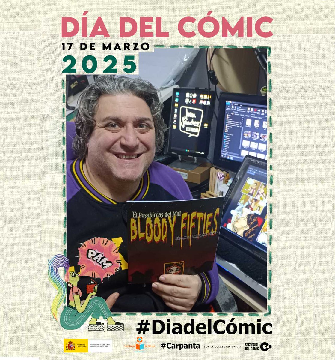 NoEsUnHobby's tweet image. ¿Os gusta el rock &amp;amp; roll? ¿Os gustan los vampiros? ¿Os gustan los cómics? Entonces os gustará El Posabirras del Mal: Bloody Fifties, la recomendación de   @jsilustrador para este día del cómic.

#carpanta #DiadelComic #neuh