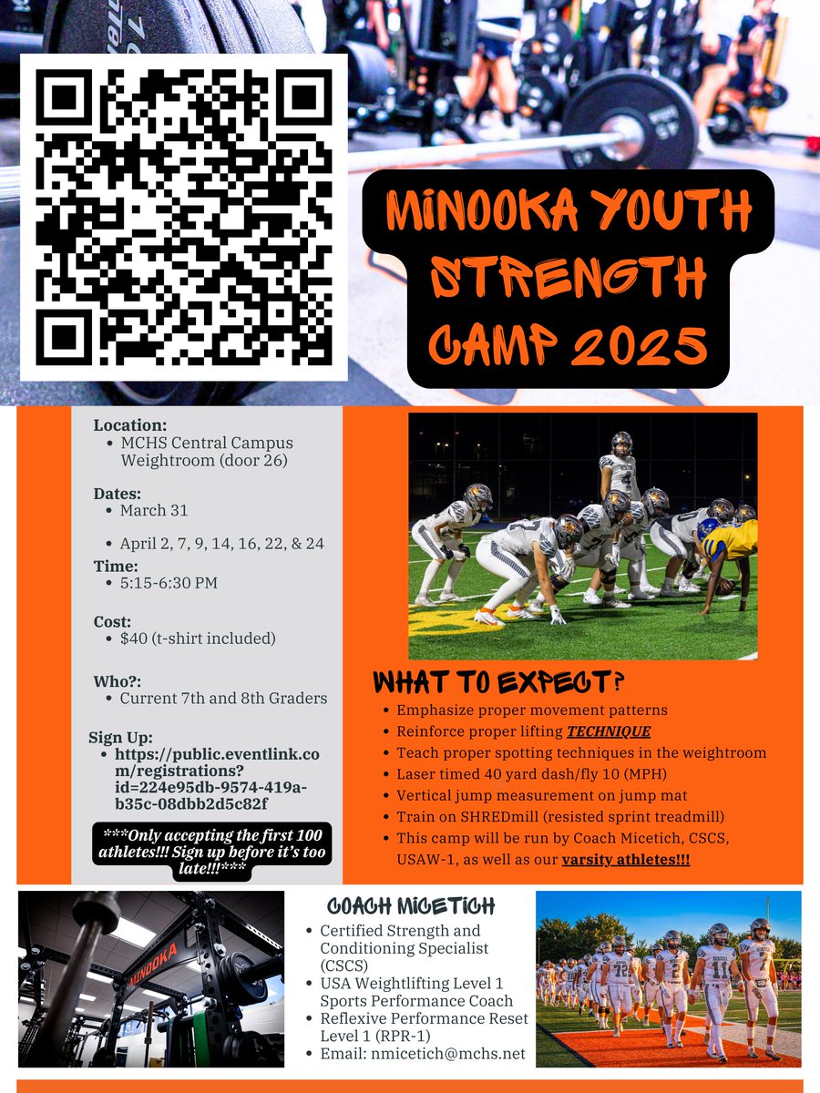 Minooka Football (@minooka_indians) on Twitter photo Only 16 spots left!!! Limited to 100 registered athletes. Better Hurry! #MicetichTrained #HoldTheRope #YouthLifting <a href="/MCHS_AO/">MCHSAthletics</a> <a href="/MinookaStrength/">Minooka Strength and Conditioning</a> <a href="/MCHSDistrict111/">MCHS District #111</a> Only 16 spots left!!! Limited to 100 registered athletes. Better Hurry! #MicetichTrained #HoldTheRope #YouthLifting <a href="/MCHS_AO/">MCHSAthletics</a> <a href="/MinookaStrength/">Minooka Strength and Conditioning</a> <a href="/MCHSDistrict111/">MCHS District #111</a>