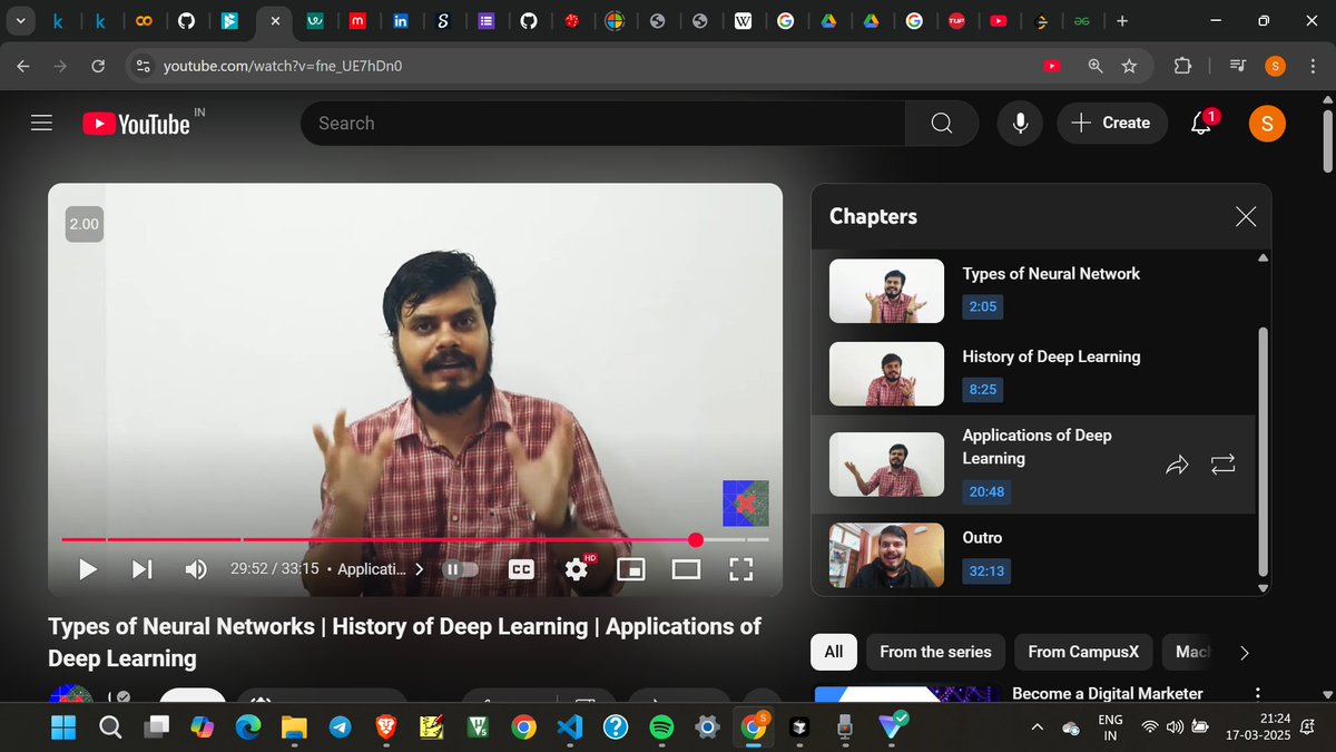 futurebeast_04's tweet image. Day 89 of #100DaysOfMLCode
Got up at 5 am today
1.Brief overview on deep learning,its history and its applications and computational aspects
2.Solved number of provinces Q
3.Gave a kaggle competition today.
#100DaysOfCode