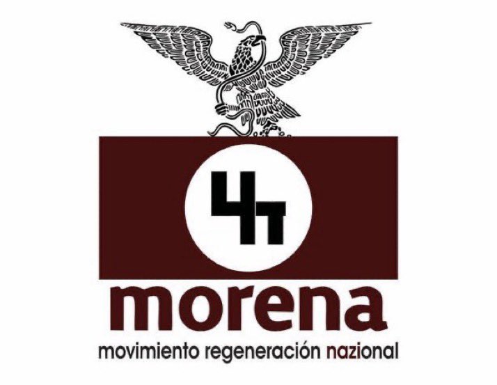 OctavioX262's tweet photo. La 4T es un movimiento fascista que reprime las manifestaciones de los opositores al régimen totalitario. 

Han seguido paso a paso el manual que escribieron los Nacional Socialistas en 1933 cuando usaron las herramientas de la democracia para destruir la misma democracia. 

Eliminación de institutos independientes.
Represión de manifestaciones Emasculación de la Suprema Corte.
Propaganda basada en repetición de mentiras.
Supresión de periodistas de oposición. 
Amenazas a legisladores. 
Militarización de la sociedad.
Nacionalismo revisionista. 
Invención de enemigos internos y externos. 
Supresión de elecciones libres.
Uso de grupos de choque para romper manifestaciones disidentes. 
Desacato a jueces. 
Uso de la fuerza por encima de la ley. 
Superioridad de una raza sobre las otras.
Culto a la personalidad de un líder demente.

Morena es Nacional Populismo.