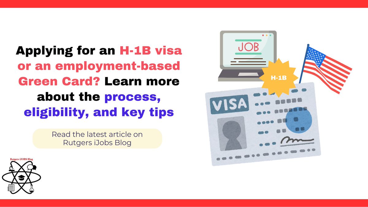 Are you an international scholar exploring employment opportunities in the U.S.? Discover key insights into employment-based nonimmigrant and immigrant visa categories in Beyza Guven's article.
grad.rutgers.edu/news/ijobs-sem…

 #RutgersiJOBs #InternationalScholars #USVisas #H1Bvisa