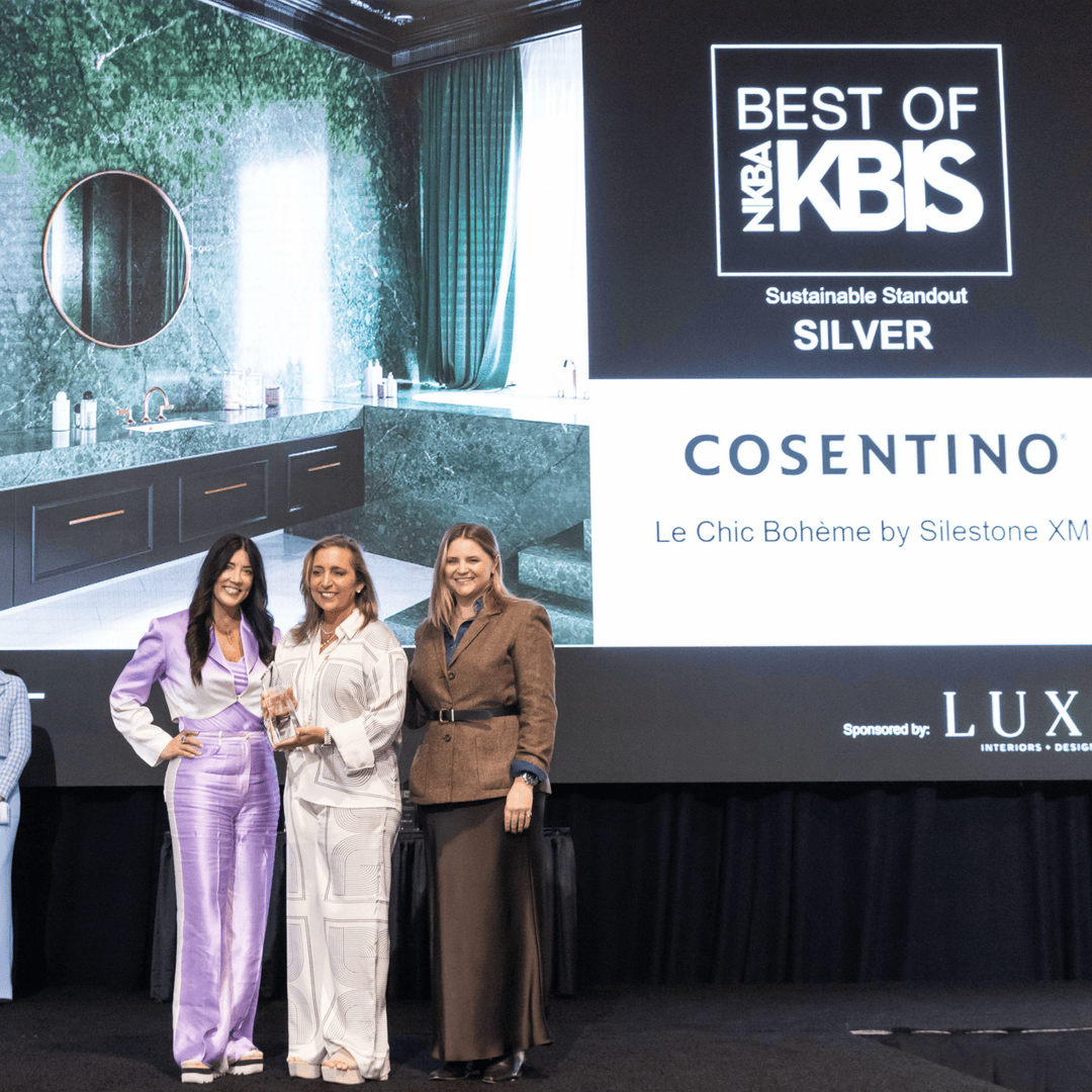KBIS's tweet photo. Celebrating the 2025 Best of KBIS Winner for Sustainable Standout - SILVER! π
Le Chic Bohème by Silestone XM, @cosentinousa
Check out the full list of winners: https://t.co/t4nopi483Y
Sponsored by @luxemagazine
#BestofKBIS #KBISNEXTStage #KBIS2025
πΈ: Emerald/KBIS https://t.co/REUBhf5Fl8