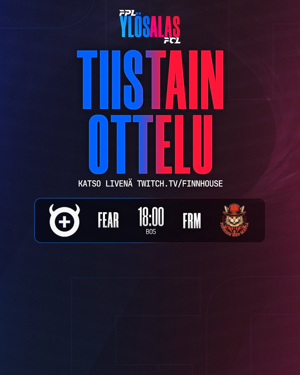 FCL kutsuu huomenna toista😱😱

<a href="/paniikki/">FEAR+</a> VS #FRM 
twitch.tv/finnhouse

#OLEPELOTON