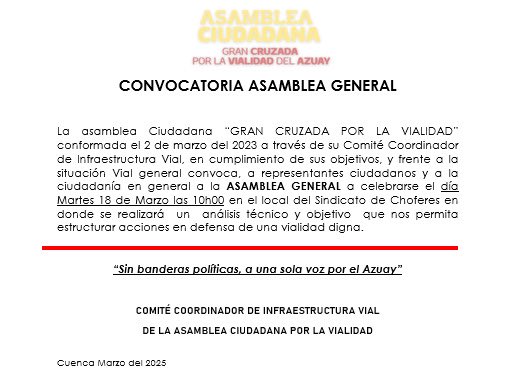 CONVOCATORIA ASAMBLEA GENERAL