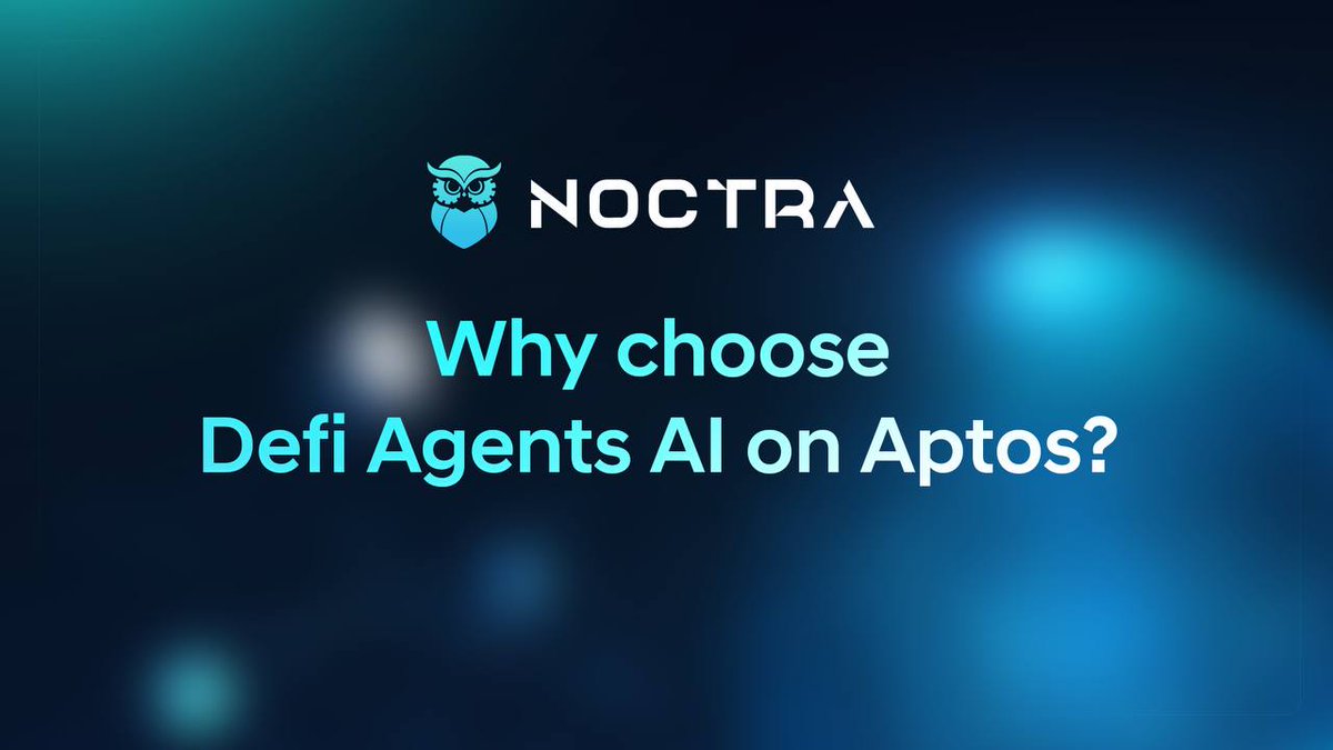 Why Choose #DeFi Agents AI on <a href="/Aptos/">Aptos</a>?

🔥 #Noctra Protocol is spearheading the DeFi revolution on Aptos, delivering smarter automation that transforms your trading experience into one of efficiency and precision.

DeFi Agents AI is more than just a trading tool - It’s your