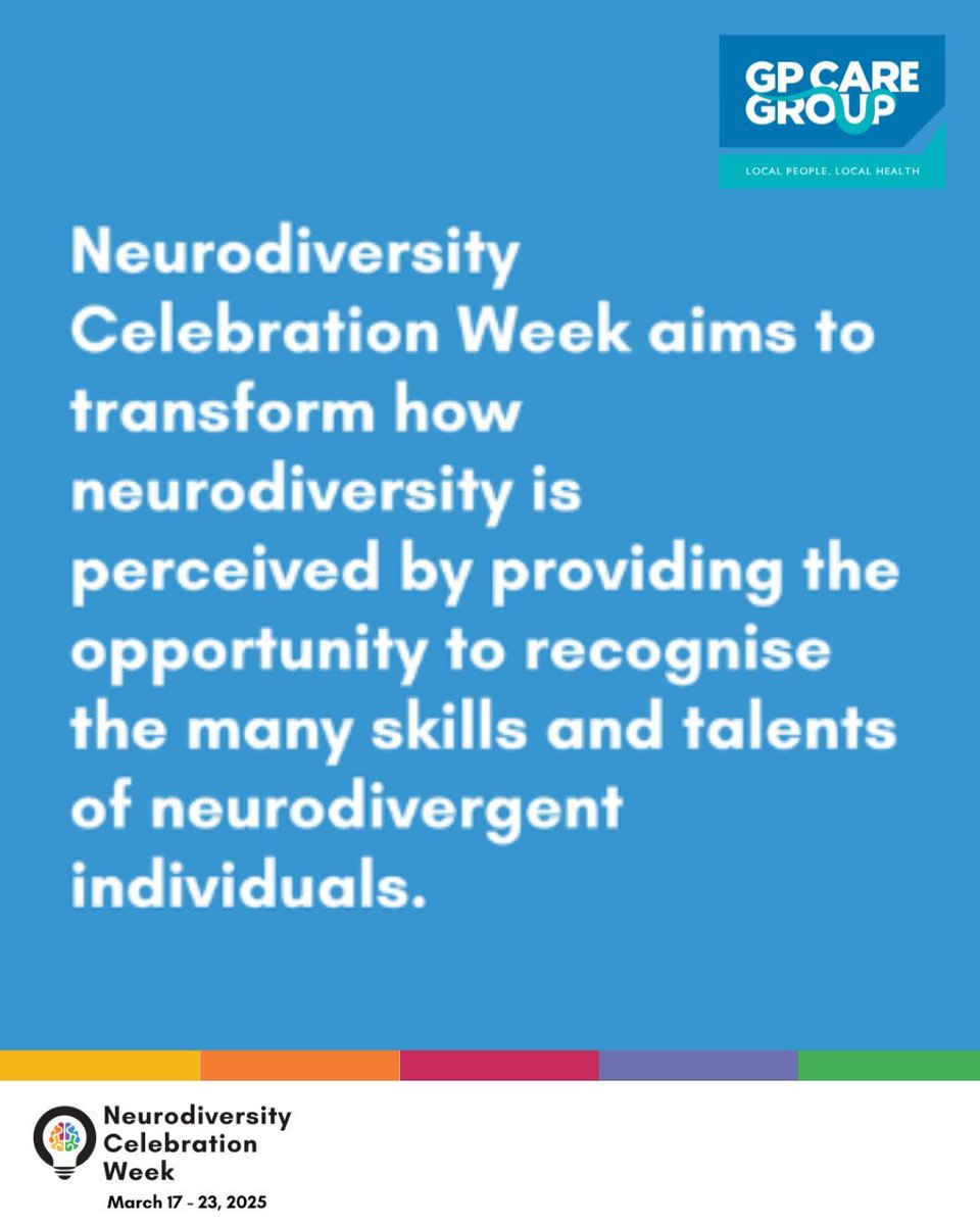 We’re proud to be supporting Neurodiversity Celebration Week 2025! 🌟

Neurodiversity Celebration Week is a worldwide initiative that challenges stereotypes and misconceptions about neurological differences.

#NeurodiversityCelebrationWeek #NeurodiversityWeek #NCW #ThisIsND