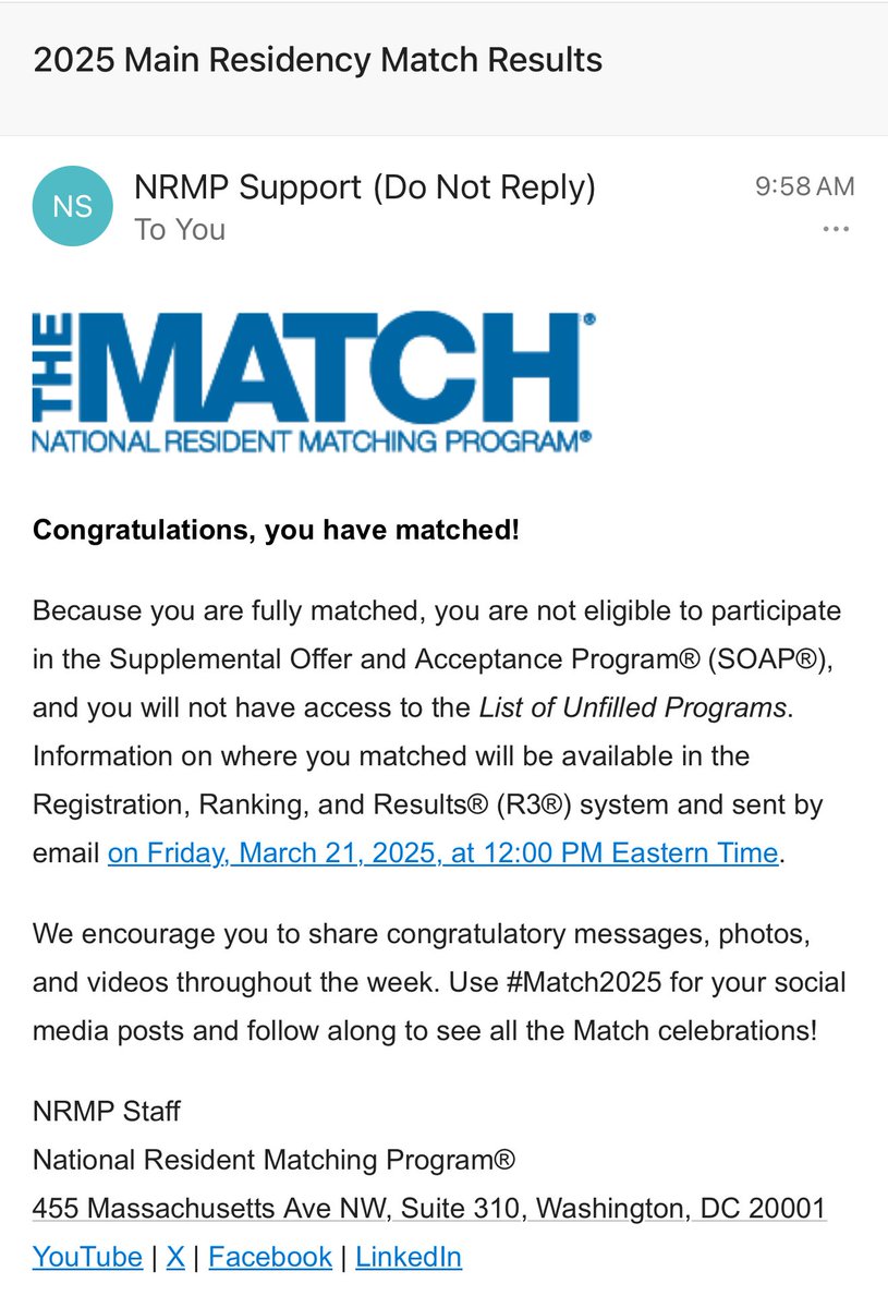 Thank you to everyone that supported me!Grateful to have matched into neurosurgery!🧠
#neurosurgery #match2025