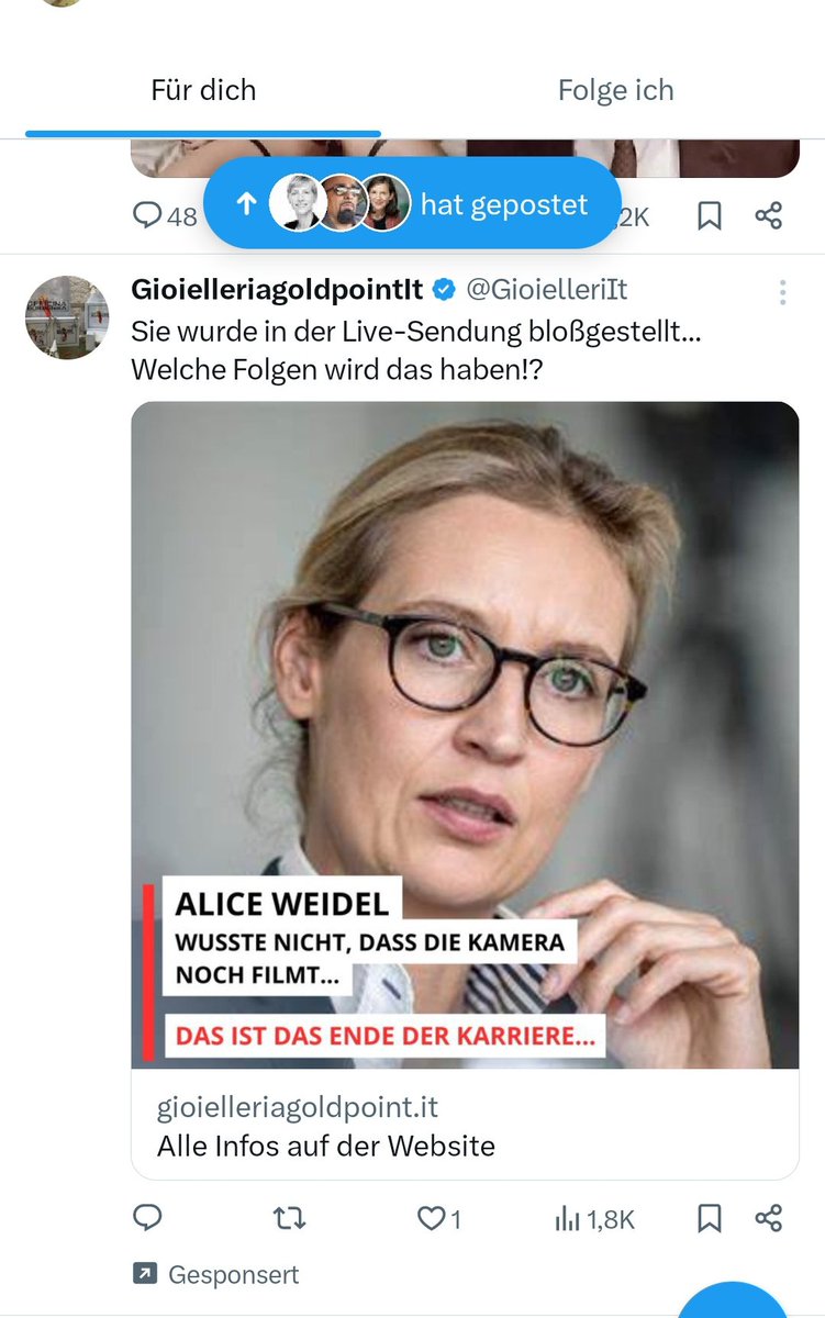 Gibt es hier einen einzigen Menschen, der auf diese scheiße klickt, weil er/sie Wirklichkeit ch denkt, das A.W., F. M., A. L. S. W. und wer alles dafür missbraucht wird 'nicht wusste dass das Mikrofon noch an ist' und deshalb die Karriere ruiniert ist?

Dieser Rotz ist überall 🤯
