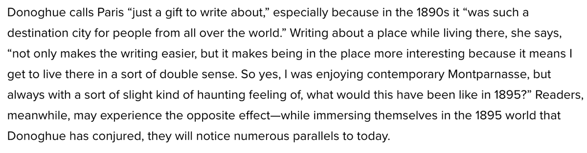 "I was enjoying contemporary Montparnasse, but always with the sort of haunting feeling of, what would this have been like in 1895?" We absolutely loved this interview with Emma Donoghue in the April 2025 issue of <a href="/bookpage/">BookPage</a>! 

bookpage.com/interviews/emm…