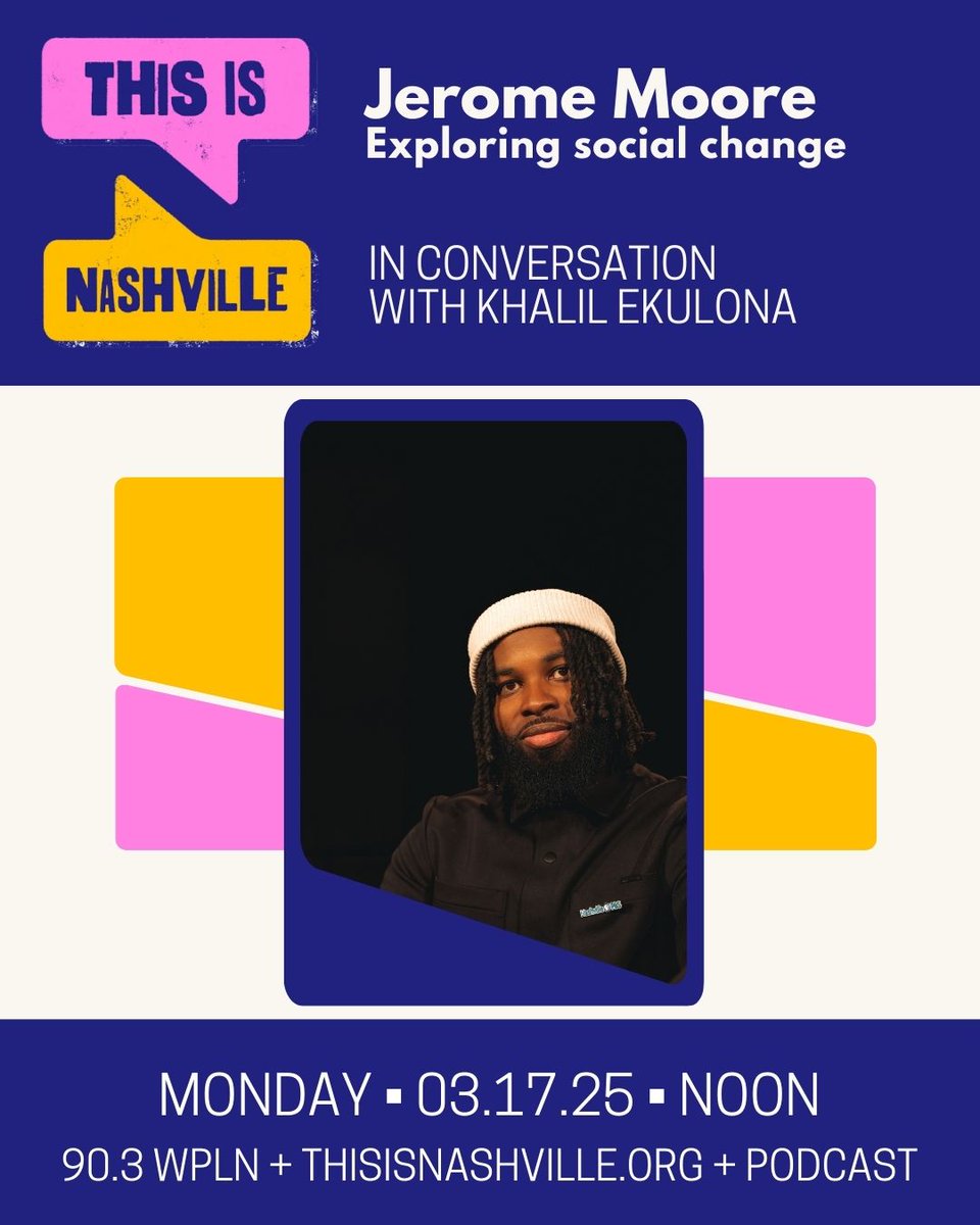 Jerome Moore (@jeromelmoore) on Twitter photo Maybe I said too much… or maybe not enough. Either way, one thing’s for sure, we made the difference crystal clear.
Tap in to <a href="/ThisIsNashville/">This Is Nashville</a> in at NOON! 🤞🏾 Maybe I said too much… or maybe not enough. Either way, one thing’s for sure, we made the difference crystal clear.
Tap in to <a href="/ThisIsNashville/">This Is Nashville</a> in at NOON! 🤞🏾