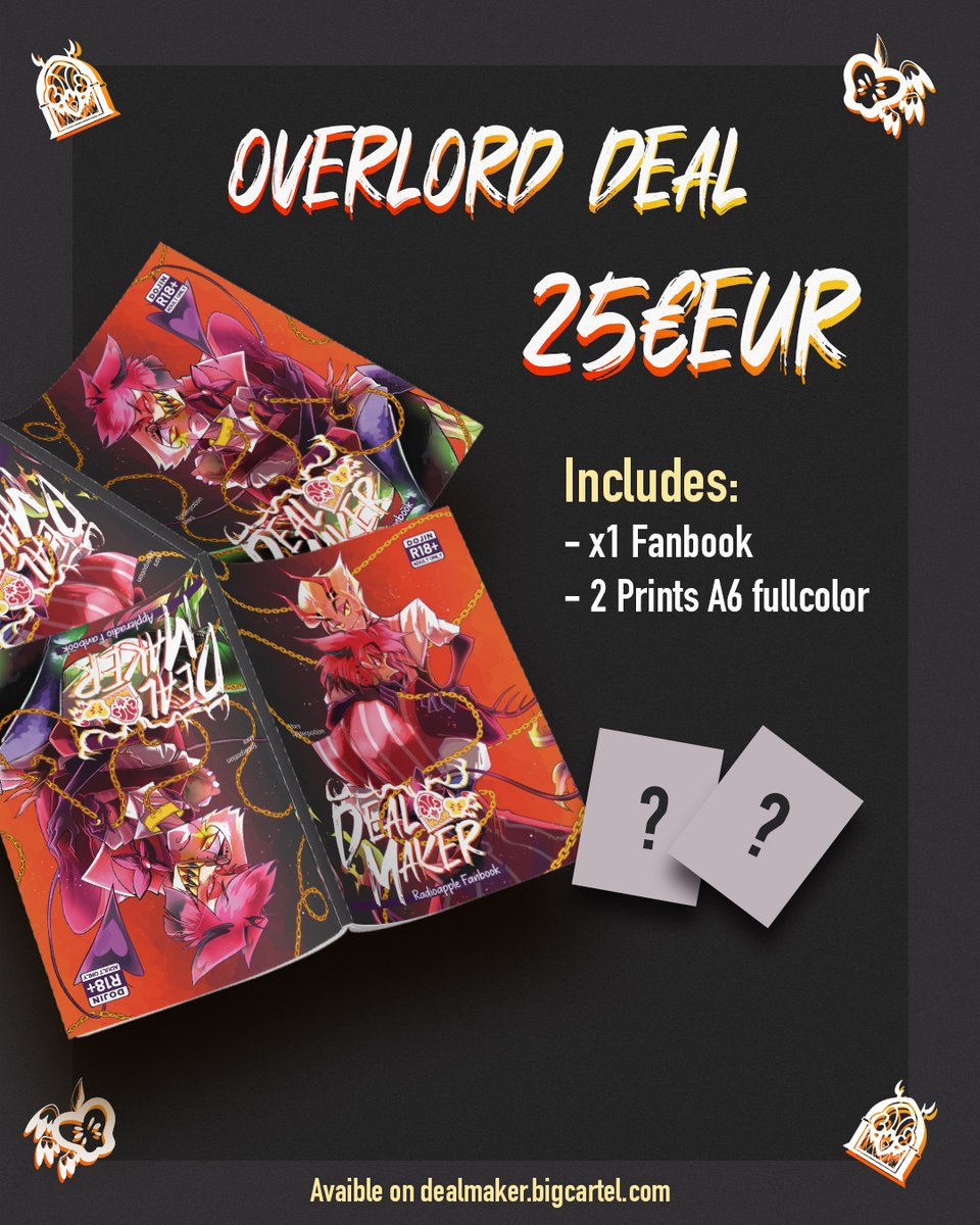 📻⌛️The time has come!! 📢🍎
We are finally ready to open the gates- ahem the preorders!! Choose your favourite bundle and dive into hell with us! 

dealmaker.bigcartel.com
#radioapple #appleradio #hazbinhotel #dealmakerfanbook